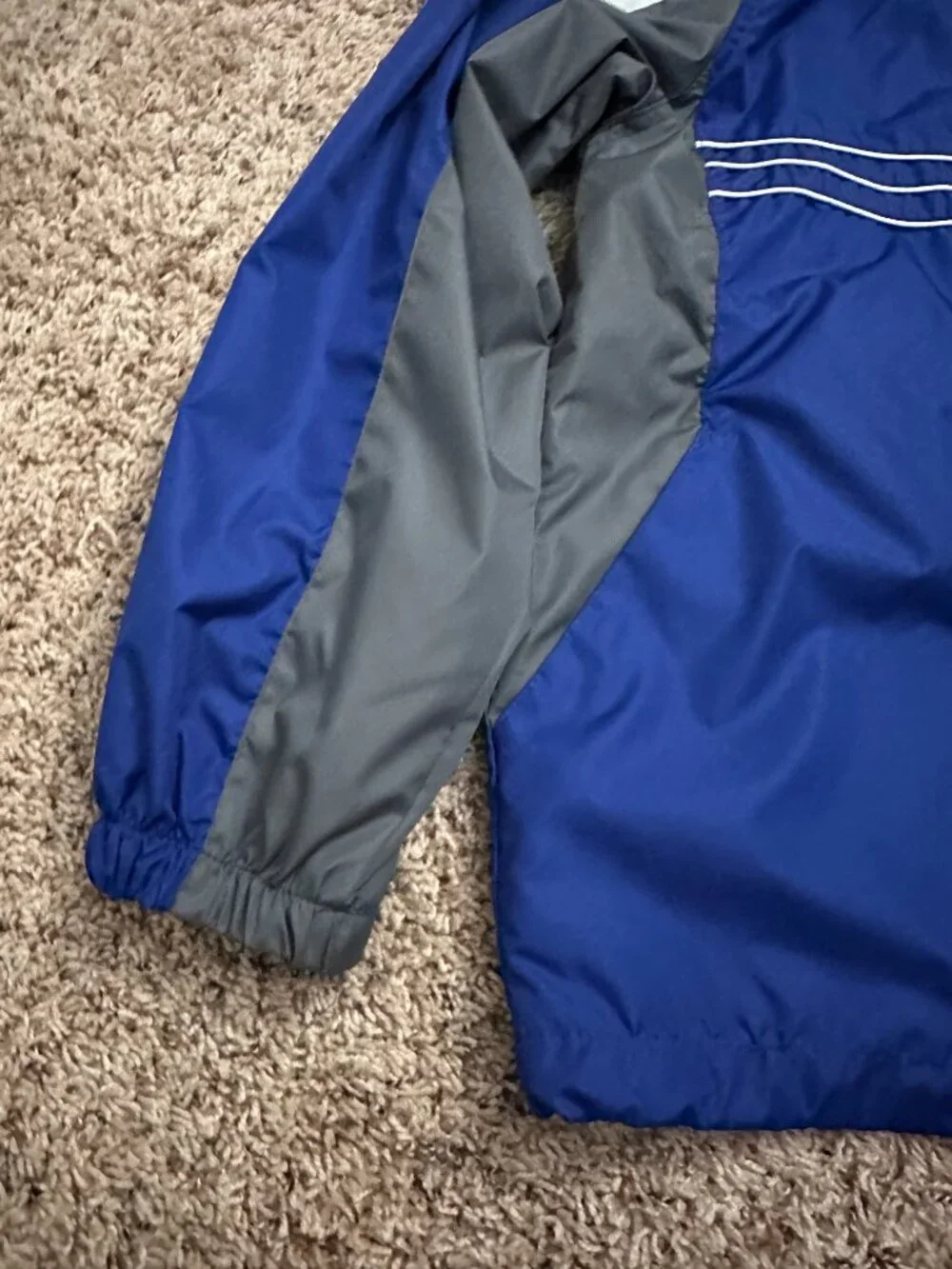 New York Giants SI Reebok Colorblock Full Zip Windbreaker Jacket Men's Size XL